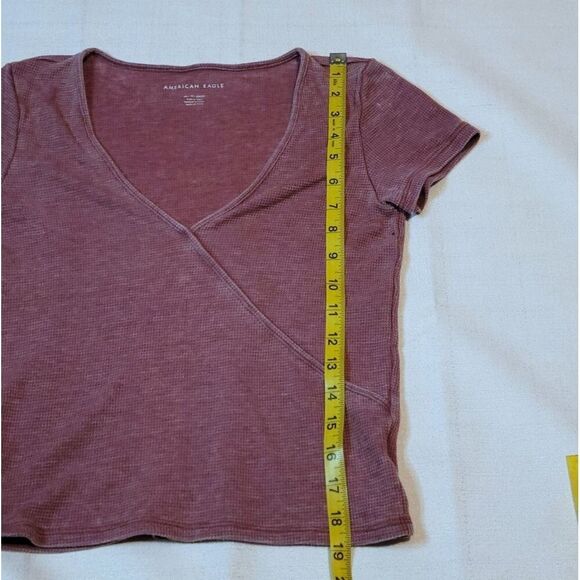American Eagle Waffle Knit Cropped Tee Size XS - Picture 9 of 10